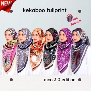 [READY STOCK] Kekaboo Fullprint 3.0 Edition - Tudung Bawal 🎁 Freegift Brooch