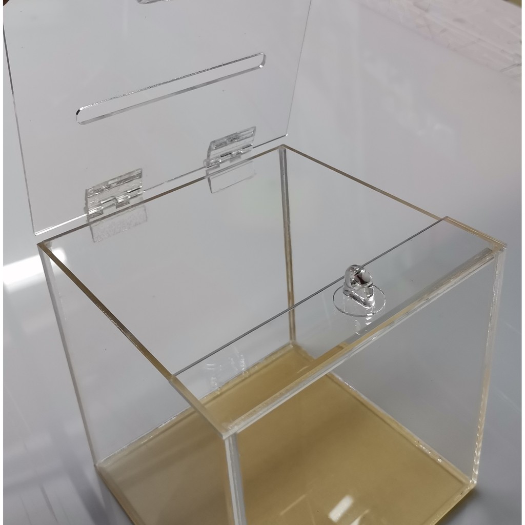 TRANSPARENT DONATION BOX, PETI DERMA PLASTIK | Shopee Malaysia