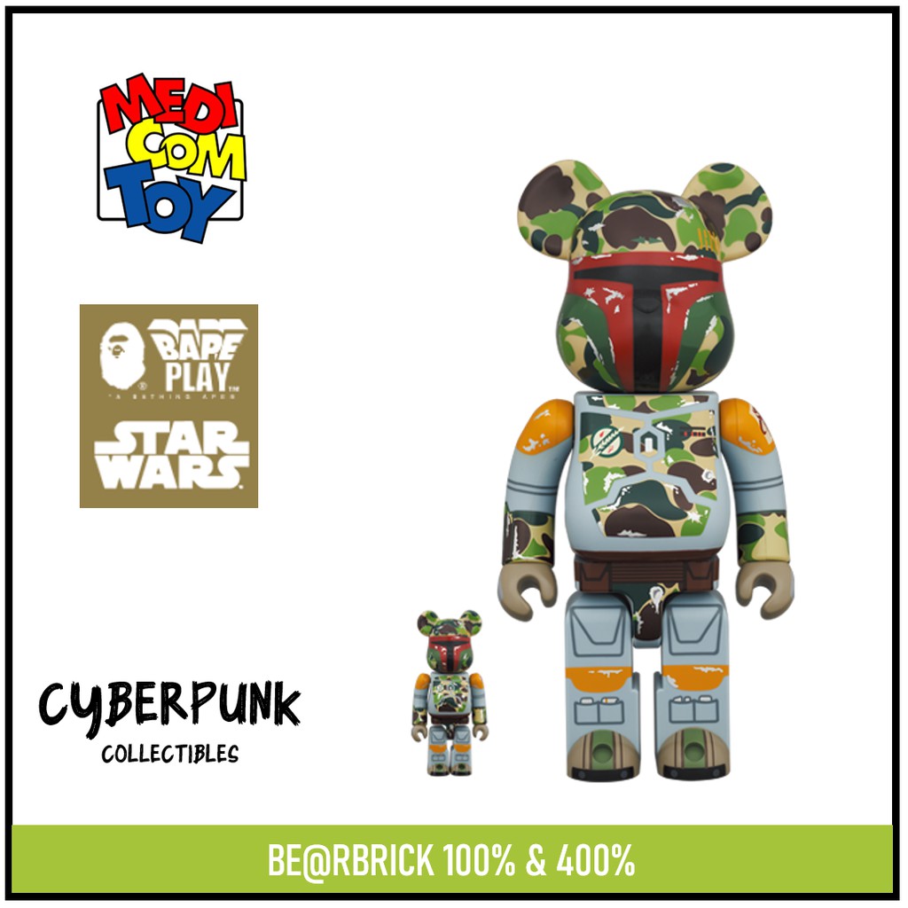 BE@RBRICK Bearbrick BAPE(R) BOBA FETT 100％ & 400％ | Shopee Malaysia