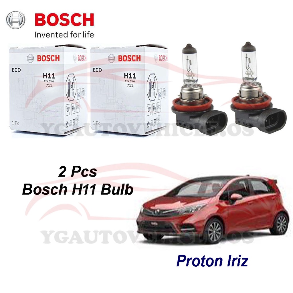 Proton Iriz Headlamp Light Bulb Bosch H11 12V 55W 2Pcs ygautovehicle.os