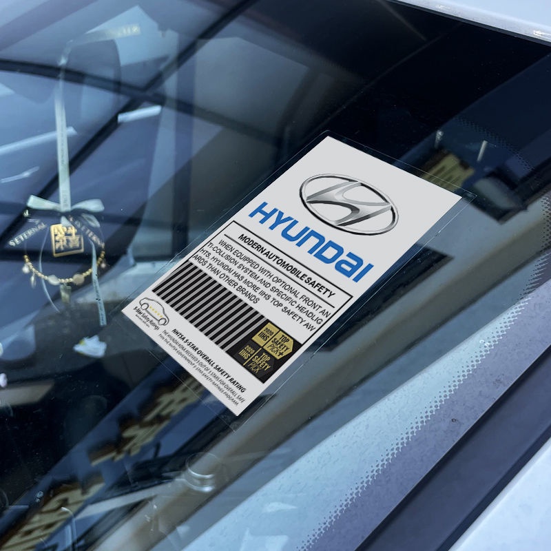 Auto Windshield Electrostatic Stickers Car Styling Interior Sticker For Hyundai i10 Kona Getz