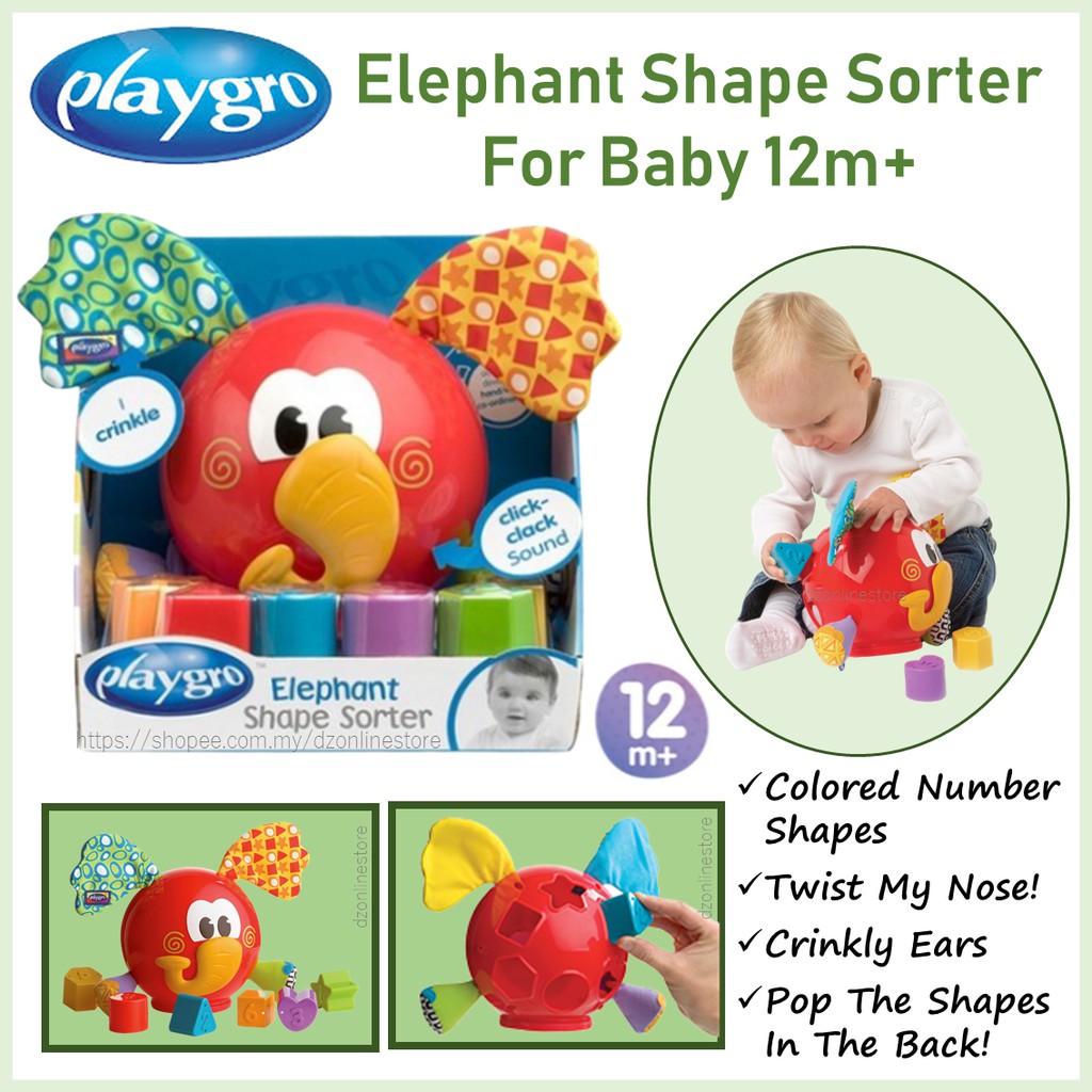 Playgro elephant shape sorter online