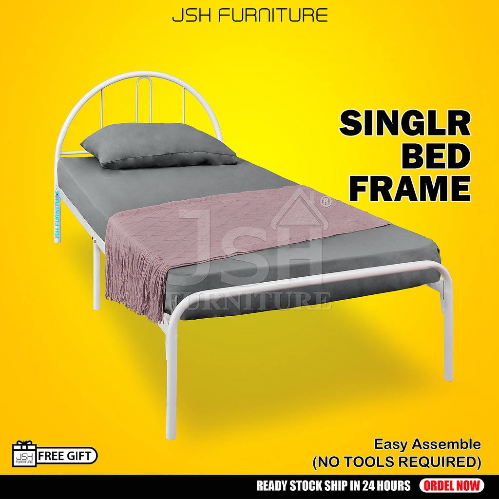 Foldable Single Bed Frame JSH S10 Katil Bujang Katil Besi Katil Lipat