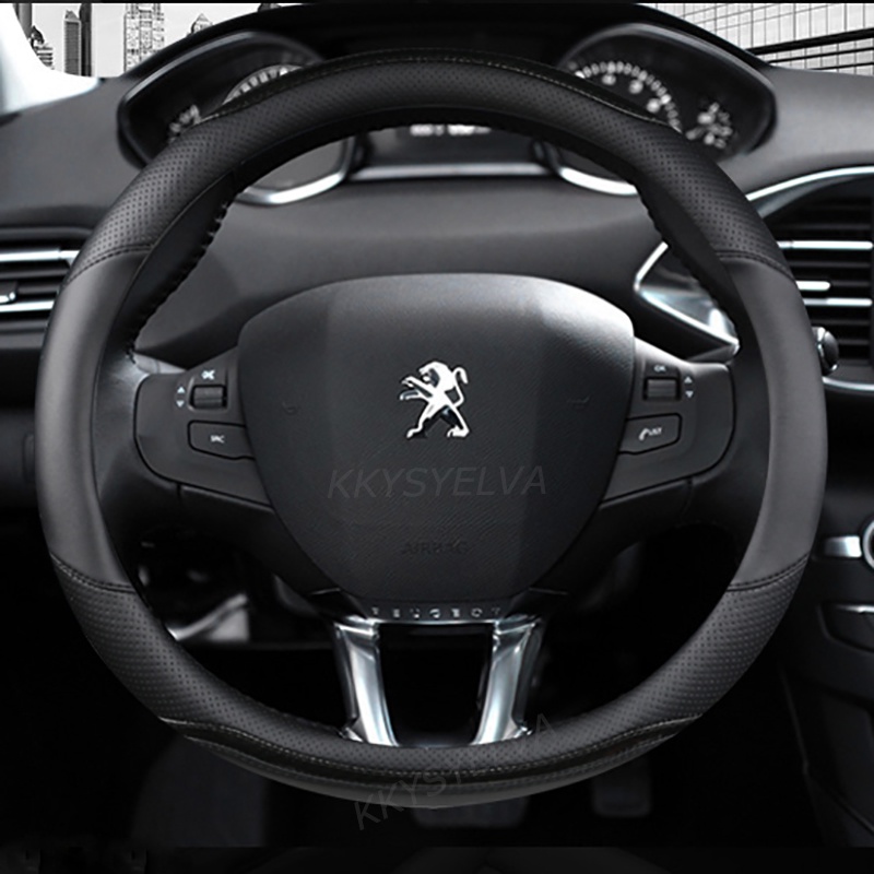 Auto stuurhoes Auto Stuurhoes Koolstofvezel Leer Voor Peugeot