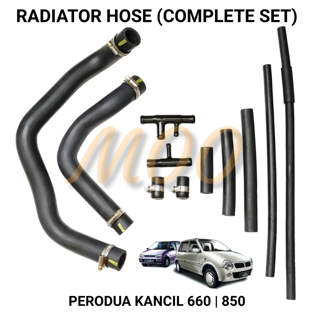 RADIATOR HOSE SET WITH WATER PUMP PIPE PERODUA KANCIL 660, 850 Shopee