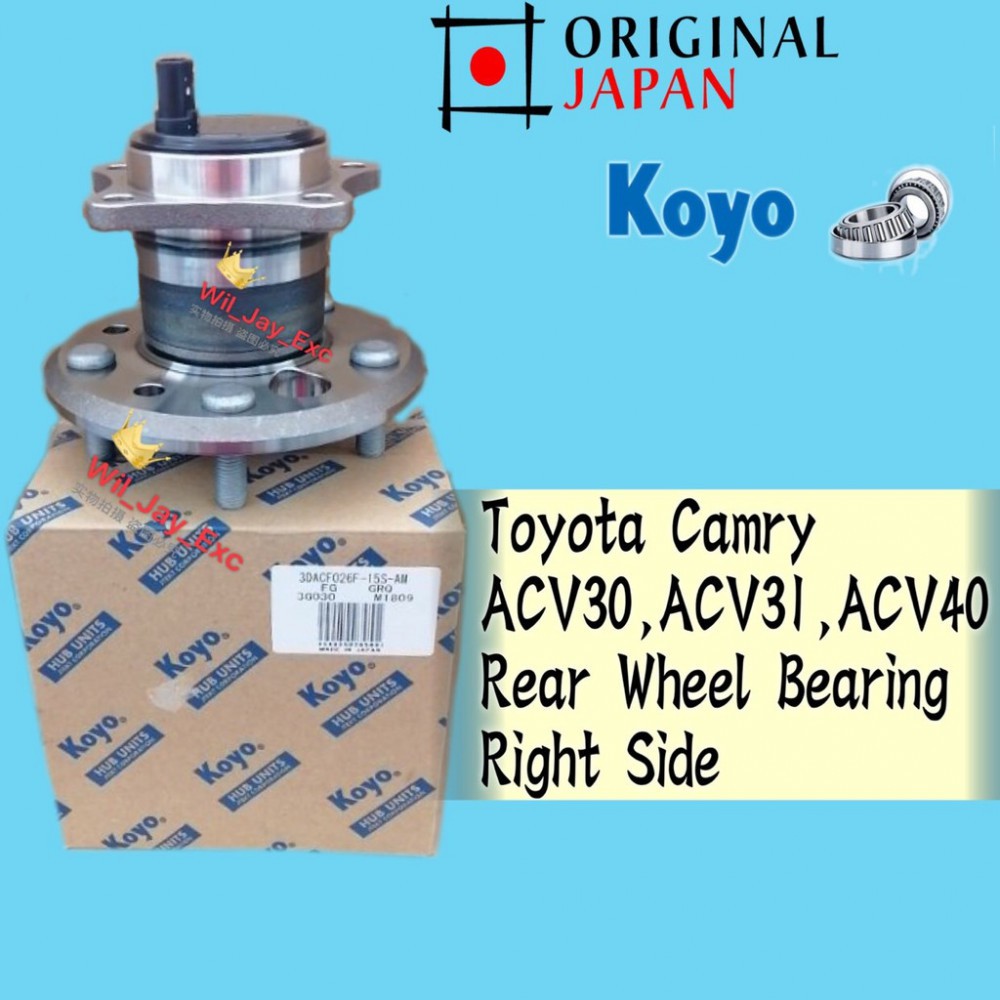 TOYOTA CAMRY 3DACF026F-15S RIGHT REAR WHEEL BEARING ACV30, ACV31, ACV40 ...