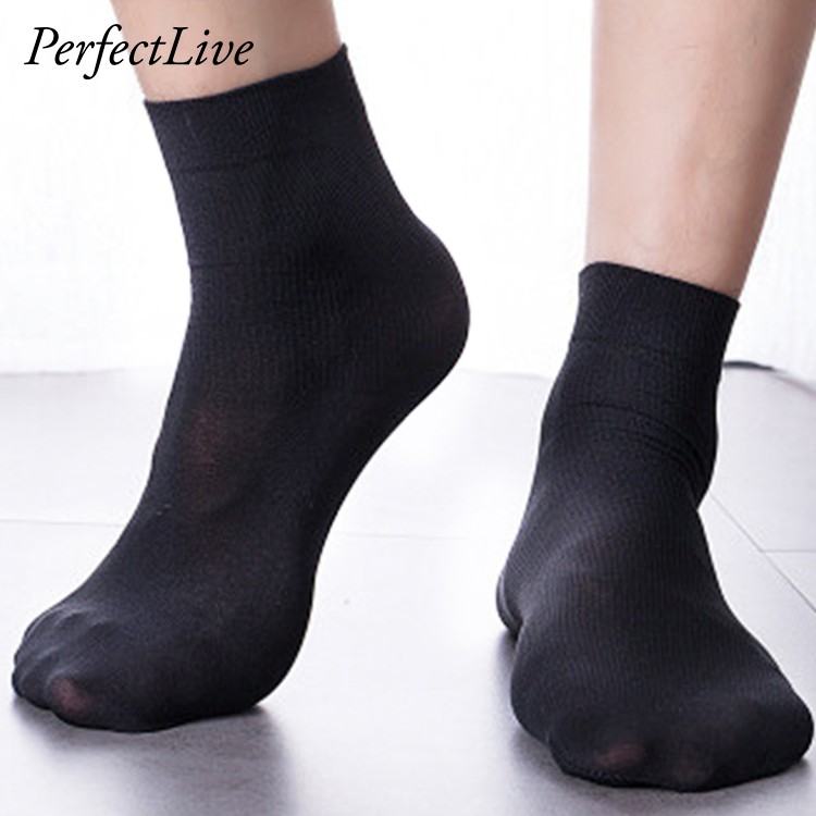 Perfectlive Ankle Socks Bamboo Fiber Elastic Thin Breathable Silky Soft ...