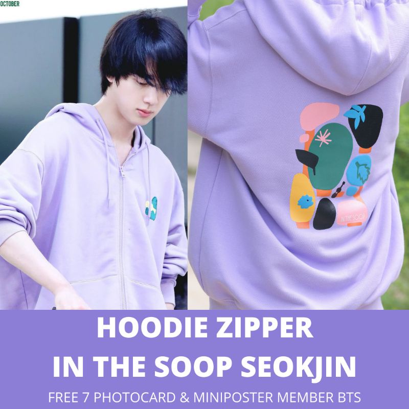 Hoodie dan Celana Jogger Lavender Jin BTS di In The Soop Dua