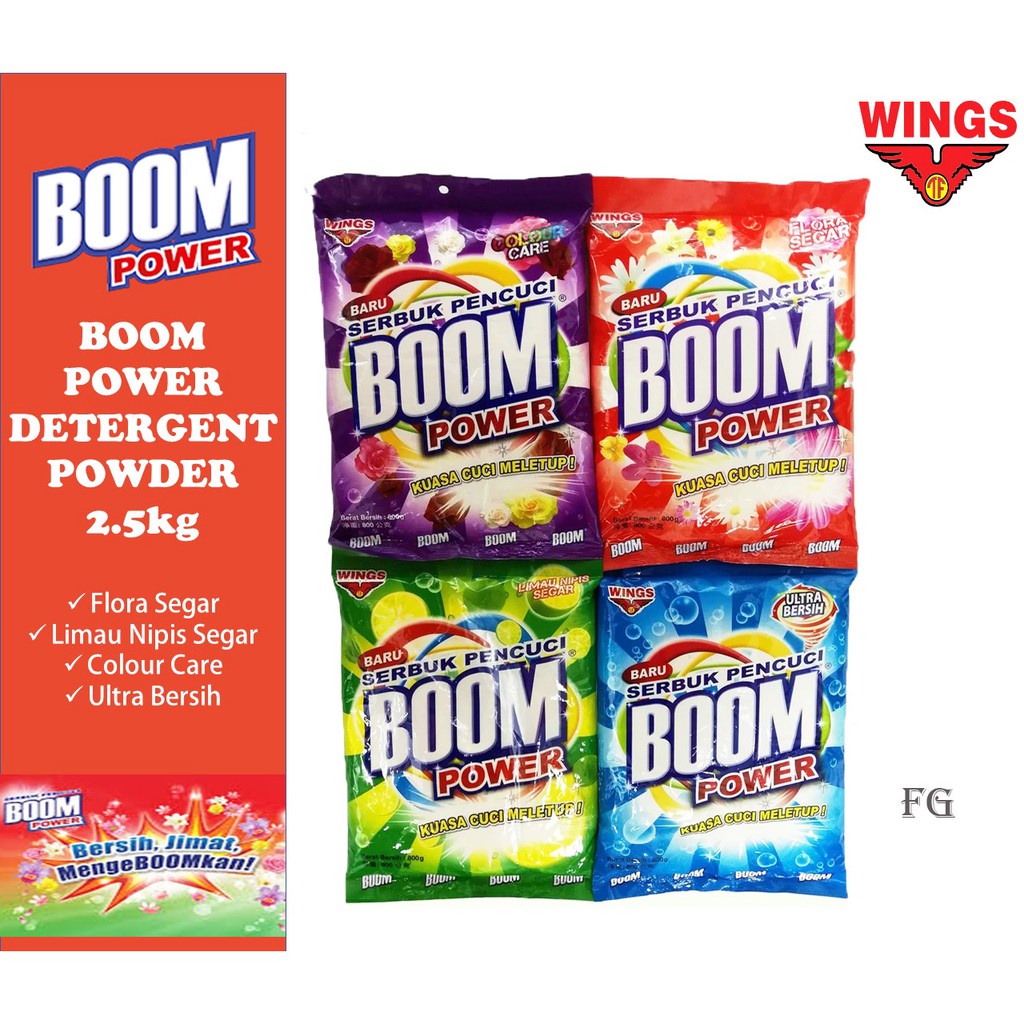 Boom Power Detergent Powder 2.5kg Shopee Malaysia