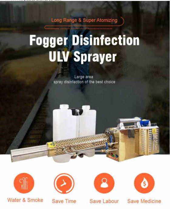 Portable Thermal Fogging Machine ULV Disinfection Fogger Sprayer for ...