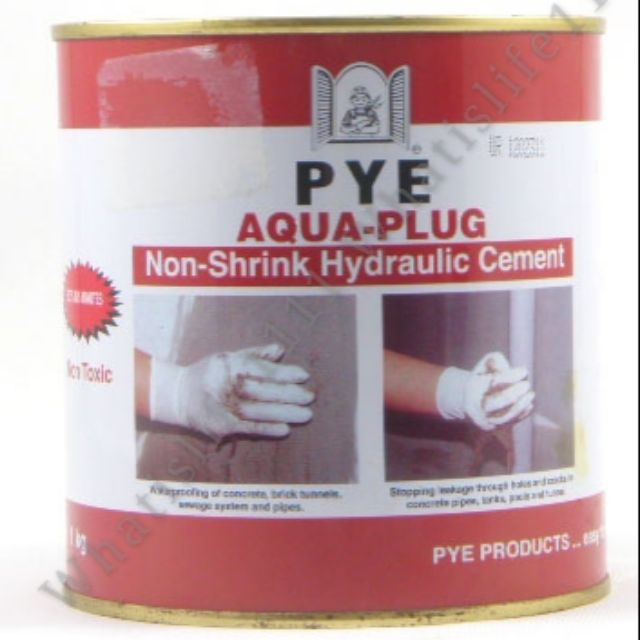 PYE AQUA PLUG 1KG NON SHRINK HYDRAULIC CEMENT WATER PLUG WATERPROOF ...