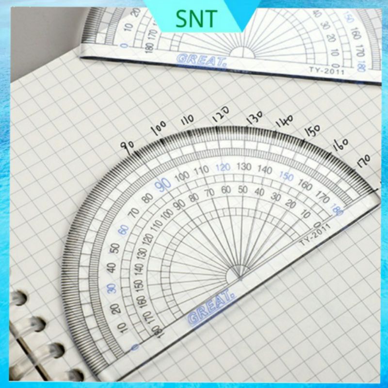 SNT (2011) SemiCircular Protractor Ruler Learning Stationery Pembaris separuh bulatan 10cm