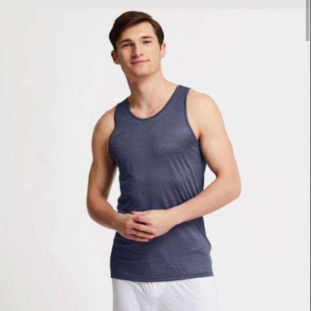 MEN'S AIRISM COTTON SLEEVELESS T-SHIRT