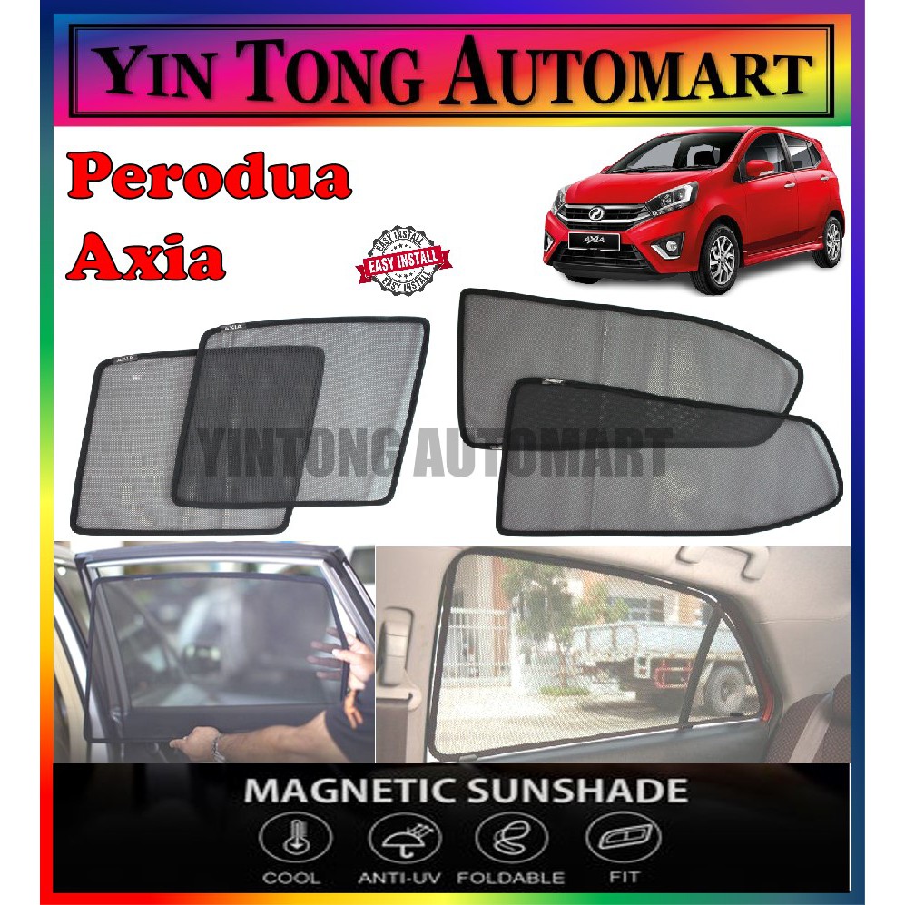 Perodua Axia Magnetic Sun Shade ( 4 PCS ) | Shopee Malaysia