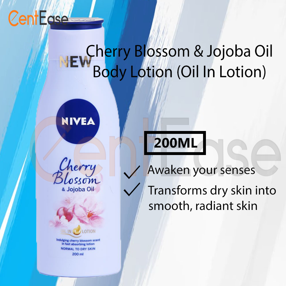 Nivea Cherry Blossom & Jojoba Oil Body Lotion 200ml / 400ml (Exp: Nov ...