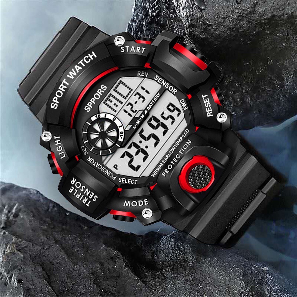 New Men's Multifunctional Camouflage Electronic Sports Watch Anti-fall ...