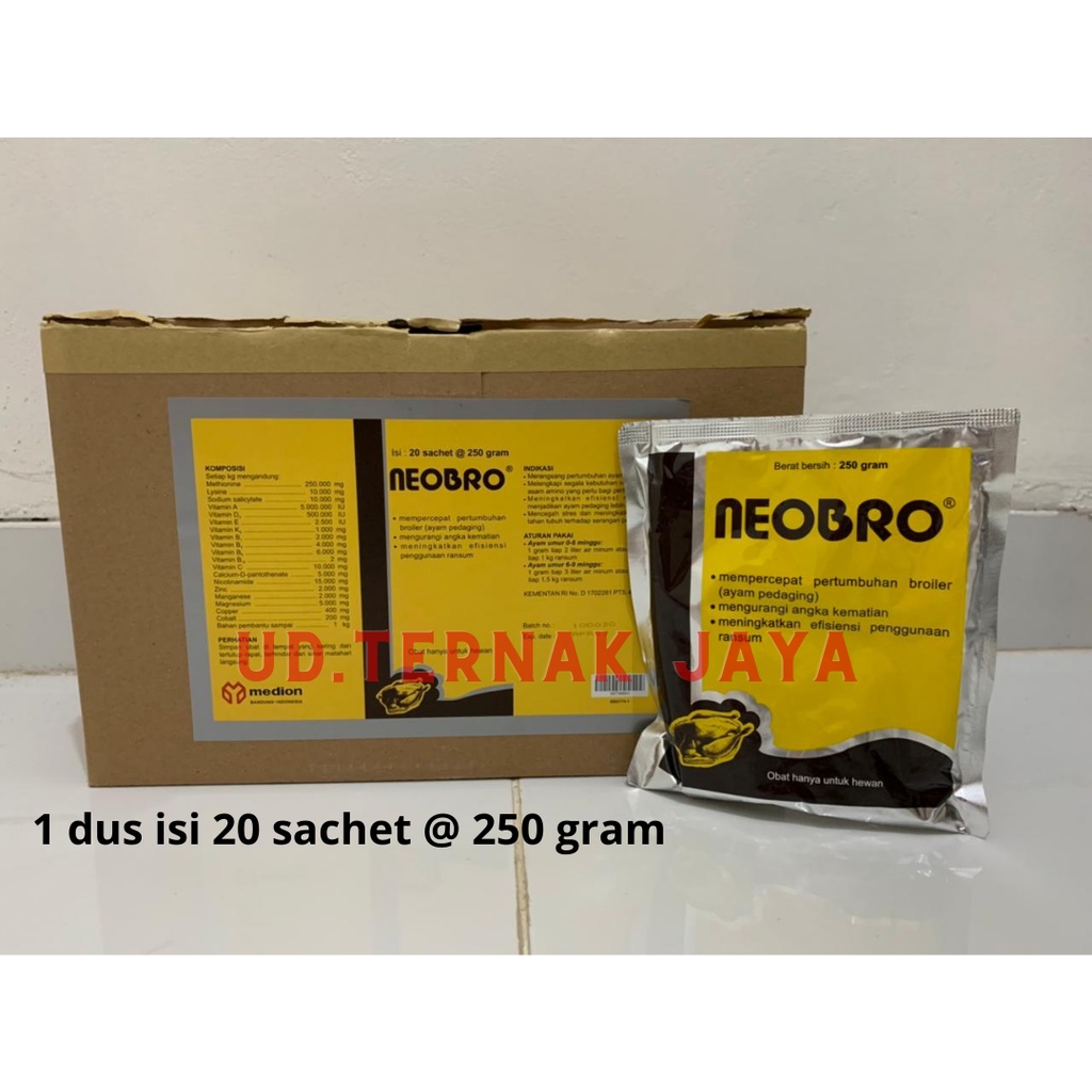 Neobro 1 Box Contains 20 Sachets In 250 Grams Of Chicken Growth ...