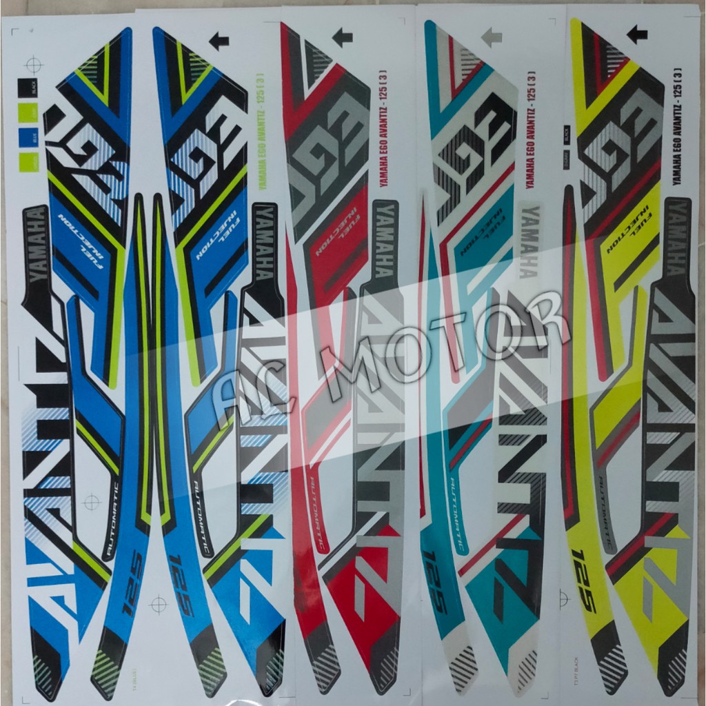 YAMAHA EGO AVANTIZ 125 (3) STRIPE BODY STICKER | Shopee Malaysia