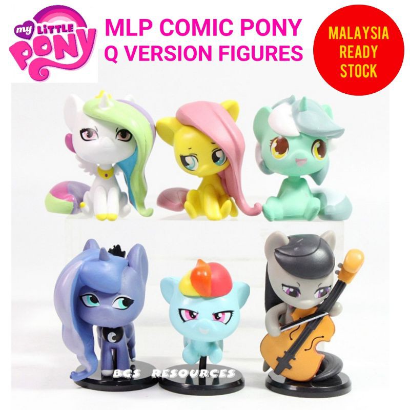 6PCS MY LITTLE PONY FIGURES MLP FIGURE MOVIES PONY COMIC LITTLE PONY Q ...