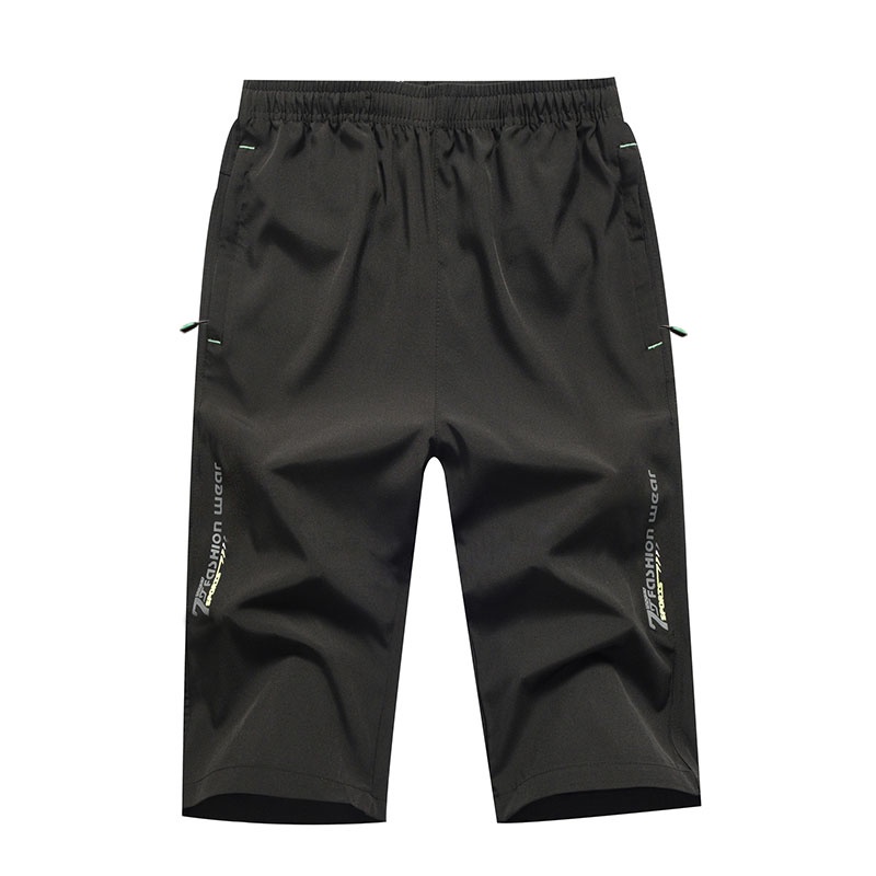 3 Quarter Pants Men Short Pants Cropped 3/4 Pants Casual Shorts M-4XL ...