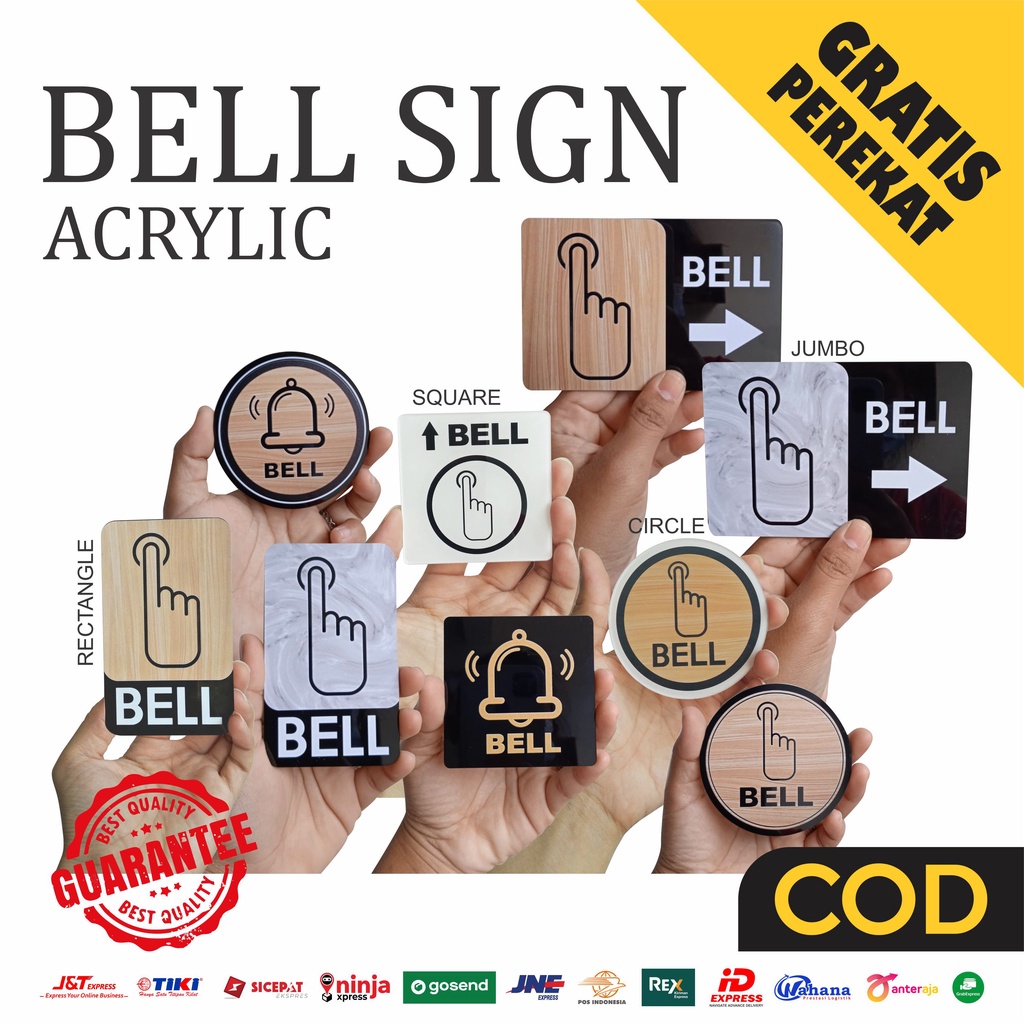 Acrylic SIGN DOOR STICK SIGNAGE CAFE / HOME / RESTO / BILL TABLE BELL ...