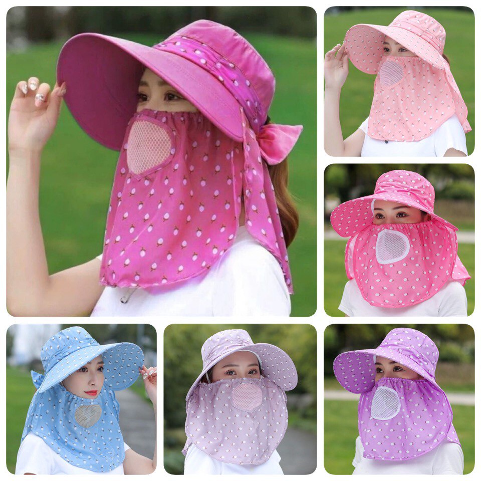 TOPI PEREMPUAN TOPI KEBUN TOPI SUKAN SUN HAT TOPI UV PROTECTION ...