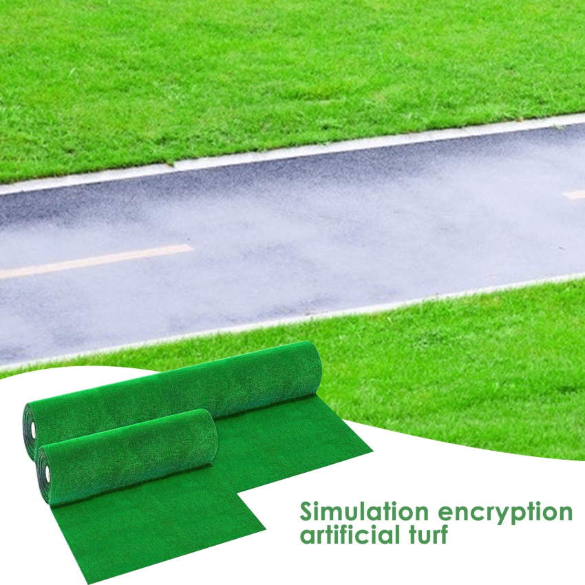 1m Grass Mat Green Artificial Lawns Turf Carpets Fake Sod Garden Moss ...