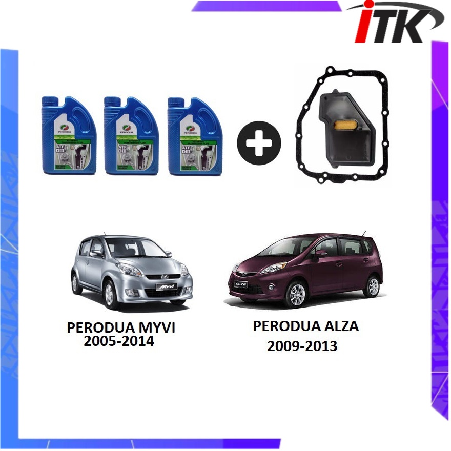 GENUINE PERODUA ATF D III D3 (3LITER)+ AUTO FILTER SET - GEARBOX ...