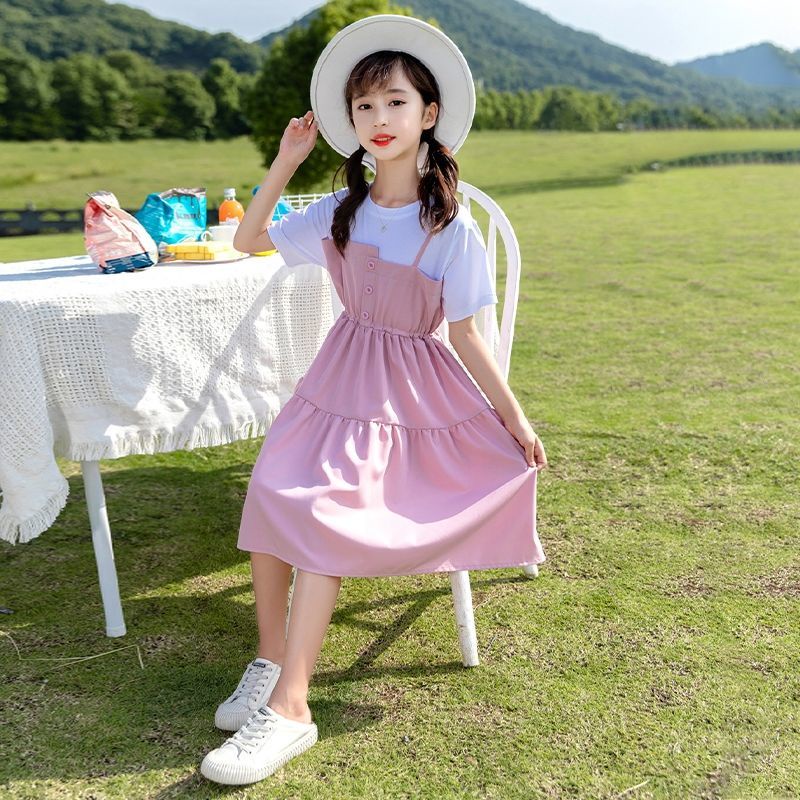 [Ready Stock] 314 Years old girl dress, girl shortsleeved dress, 2022 new model, girl dress