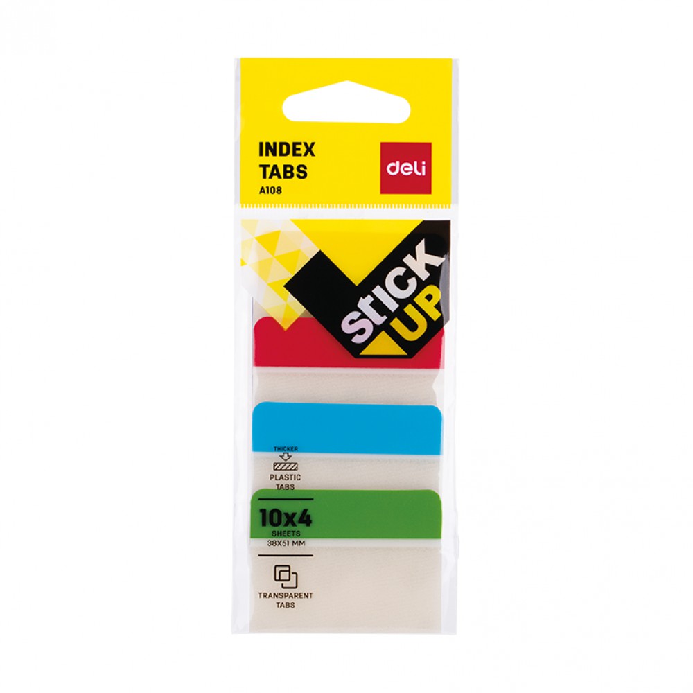 DELI INDEKS KERTAS BERWARNA / A108 INDEX TABS STICK UP | Shopee Malaysia