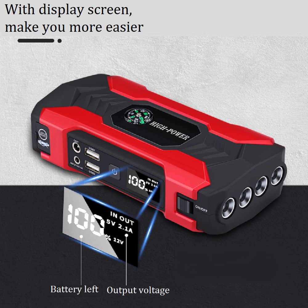 99800mah car jump starter power bank set kereta emergency power supply