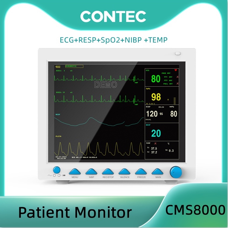 Vital Signs ICU Patient Monitor ECG NIBP SPO2 TEMP RESP Multi parameter ...