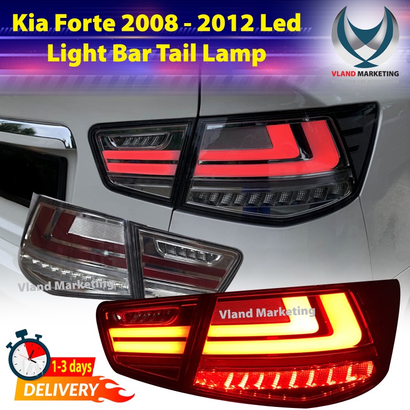 Kia Forte 2008 - 2012 Led + Light Bar Tail Lamp With Signal Running ...