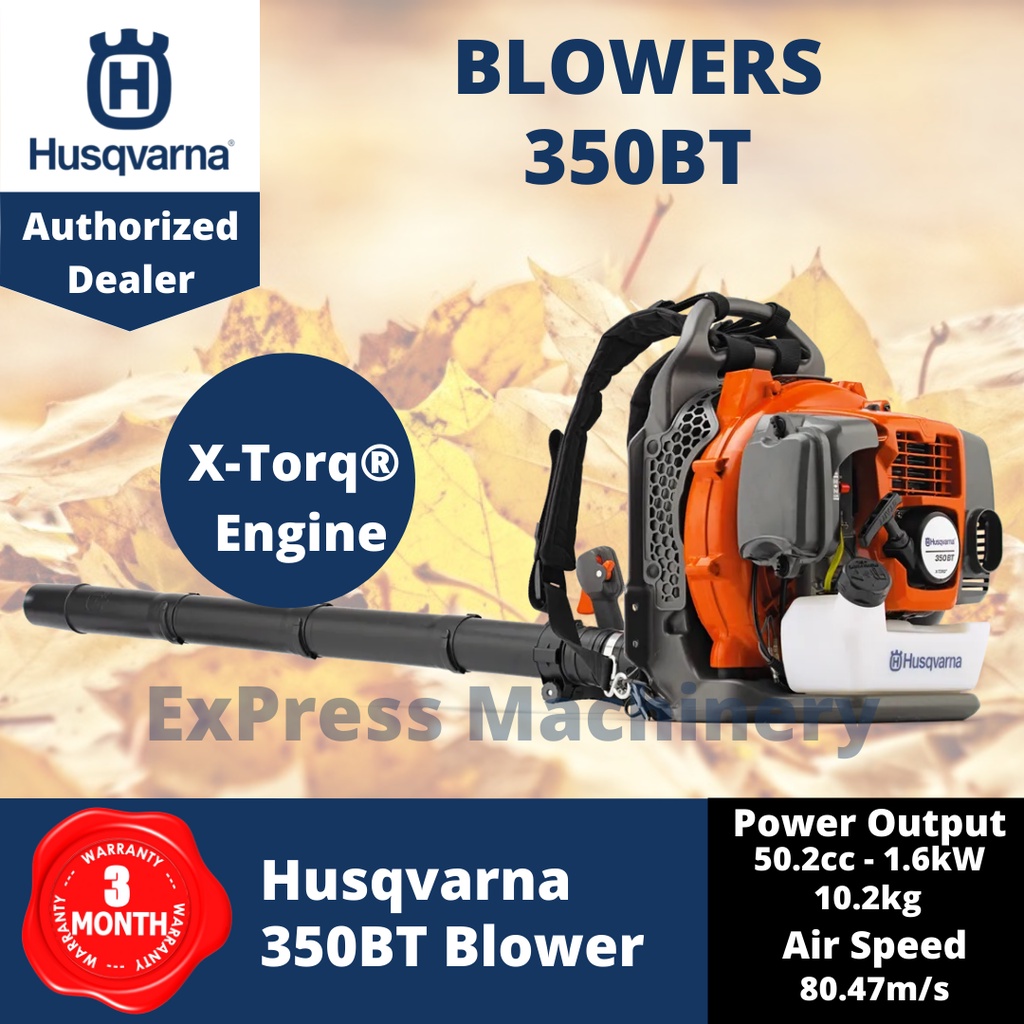 FREE SHIPPING HUSQVARNA 350BT Backpack Leaf Blower(FREE HUSQVARNA 2T