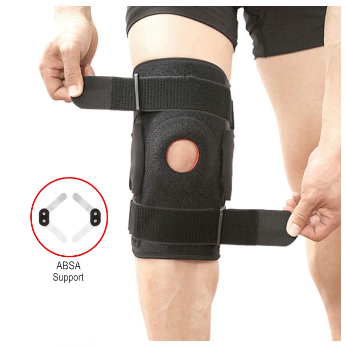 Adjustable Hinged Metal knee Support Brace Plate Support Shock ...