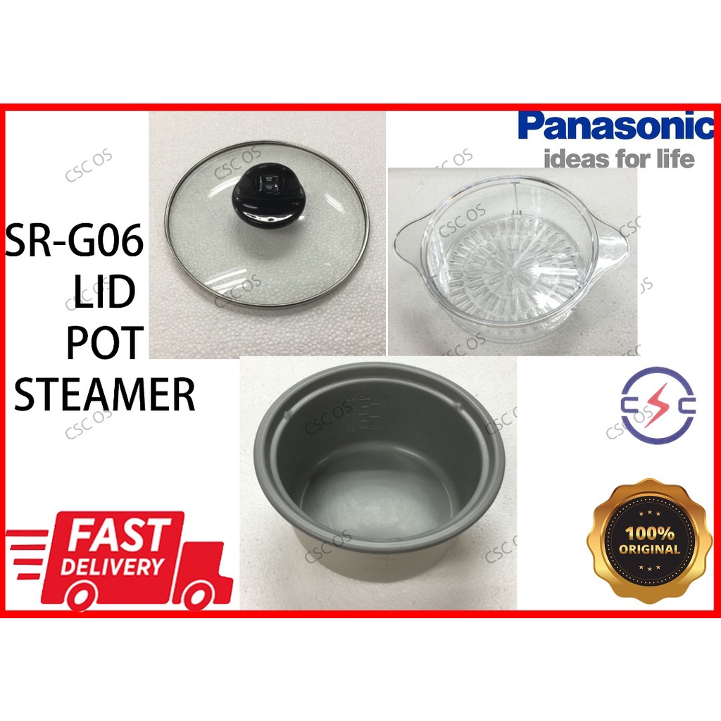 PANASONIC SR-G06 RICE COOKER 3 CUP BOWL INNER POT PAN & LID
