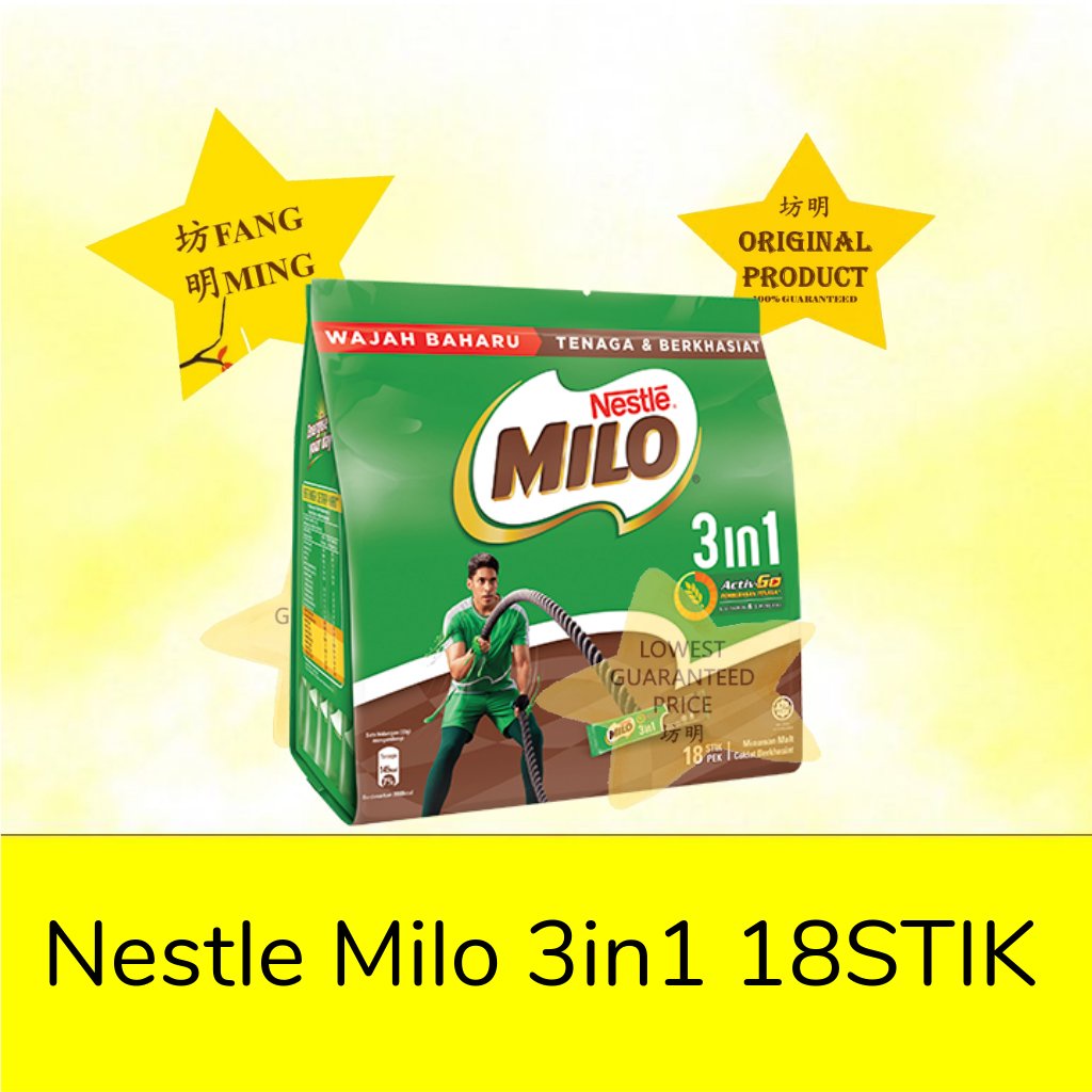 Nestle Milo 3 In 1 Activ Go 33g X 18s Shopee Malaysia