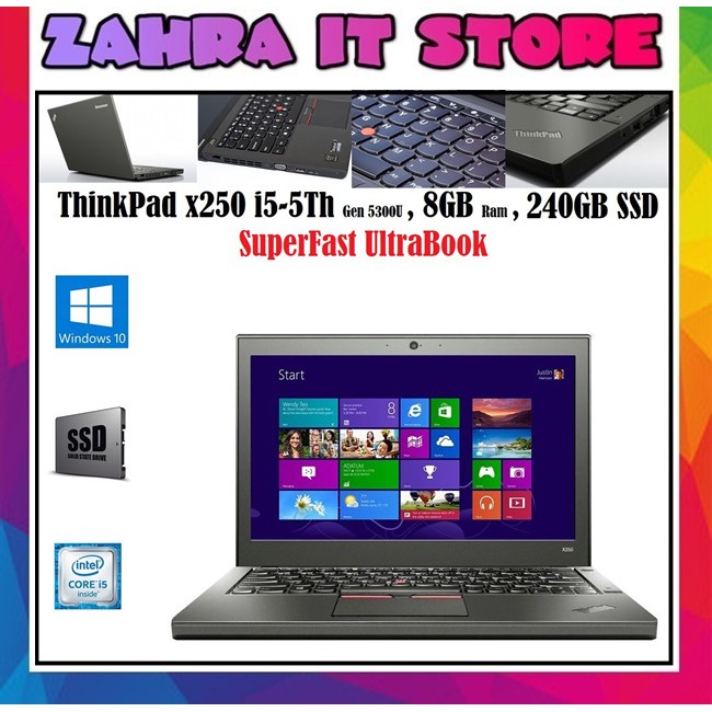 Refurbished Lenovo ThinkPad X250 12.5-Inch Laptop (Intel Core i5