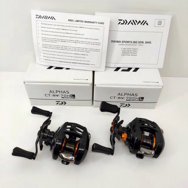 100% NEW BC REEL DAIWA ALPHAS CT SV 70HL/70SHL(Made in Japan
