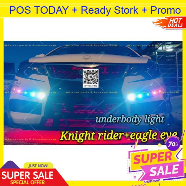 Knight Rider RGB Colour LED 5050 Light bar Strip Strobe Flash Front ...