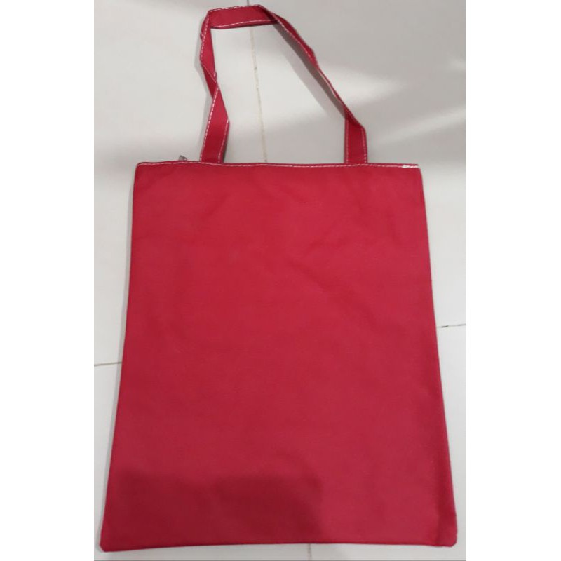 🍁ReadyStock 🍁Canvas Bag Plain Bag Kosong Shopping Tote Bag With Zipper