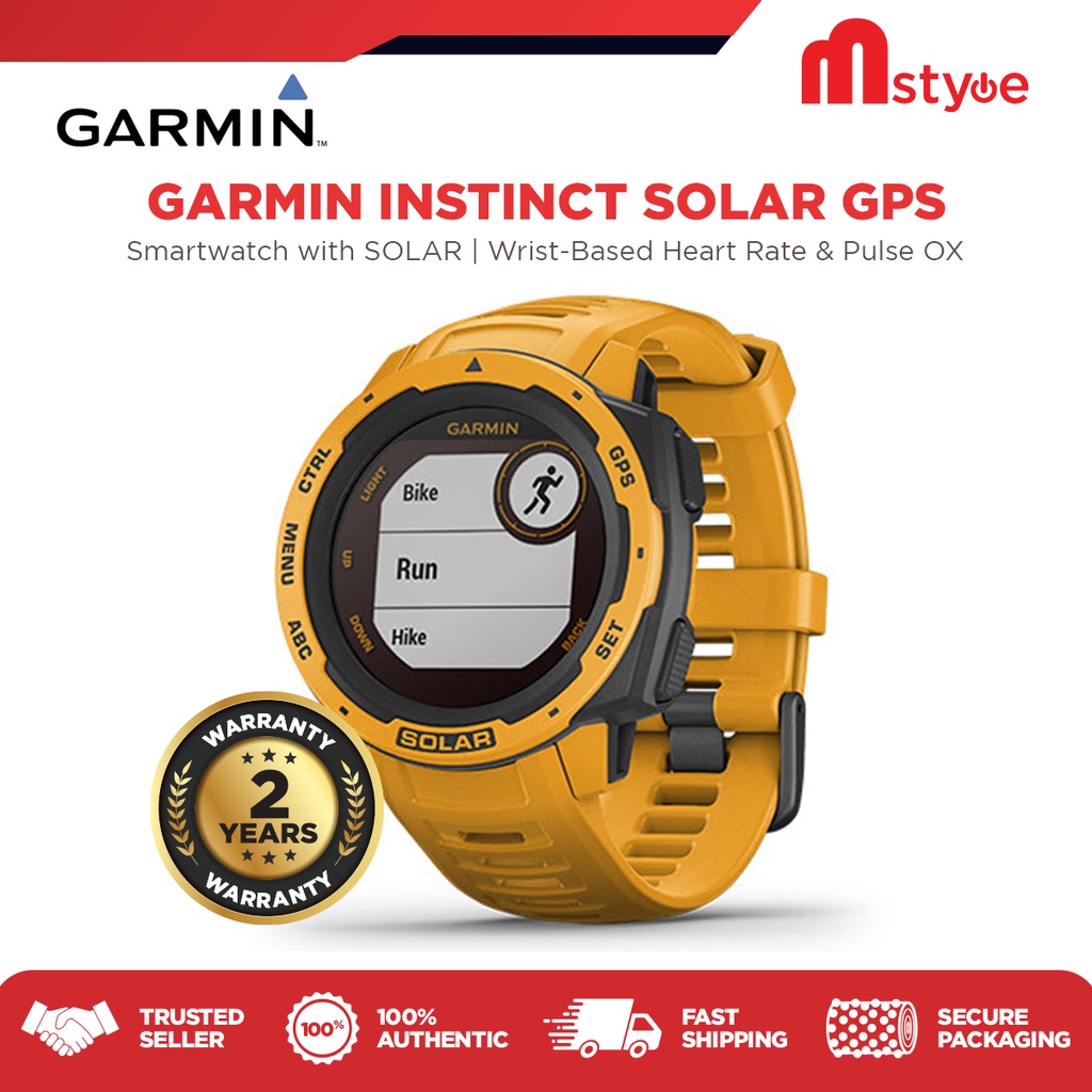 Garmin Instinct Solar Edition GPS smartwatch with SOLAR, WristBased
