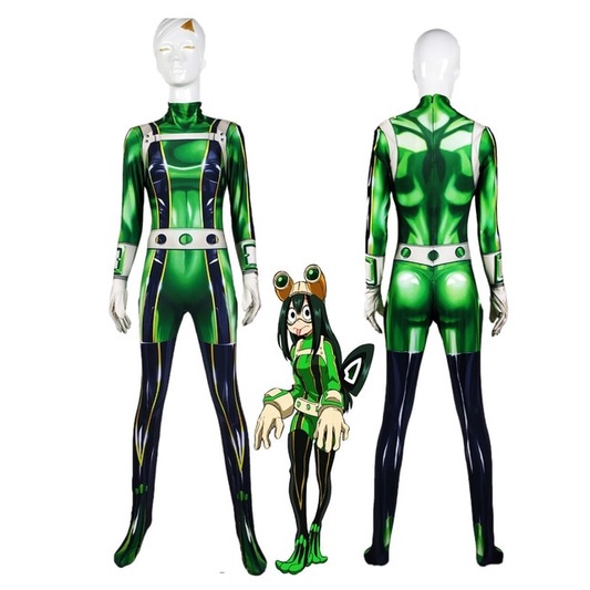 Misscoo My Hero Academia Froppy Tsuyu Asui Cosplay Costume Spandex ...