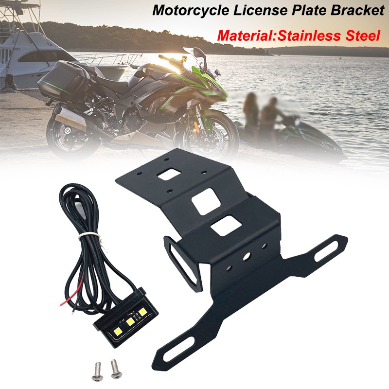 License Plate Holder Con La Luce Del LED Di Coda Tidy Fender Eliminator Per Kawa - Foto 8