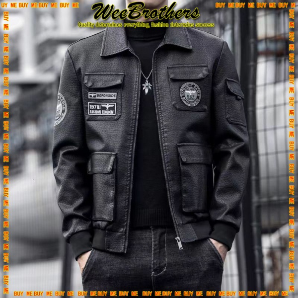 Men's Black Motero Vintage Moto Angustiado Café Racer Chaqueta