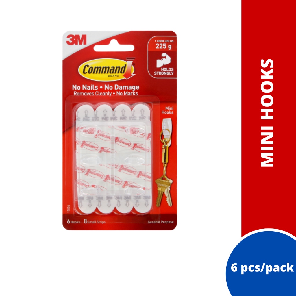 3M Command Mini Hooks | Shopee Malaysia
