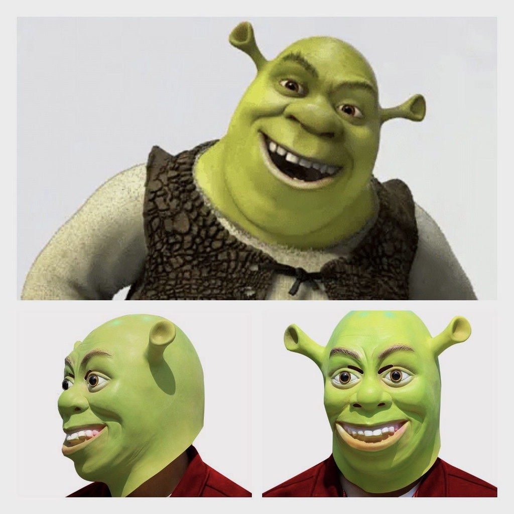 Shrek Mask Cosplay Costume Accessories Halloween Daily Necessities ...