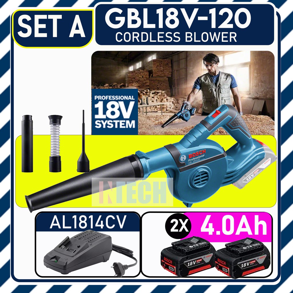 Bosch GBL 18V-120 Professional Cordless Air Blower - Heavy Duty Cordless  Tools - Compact & Handy 