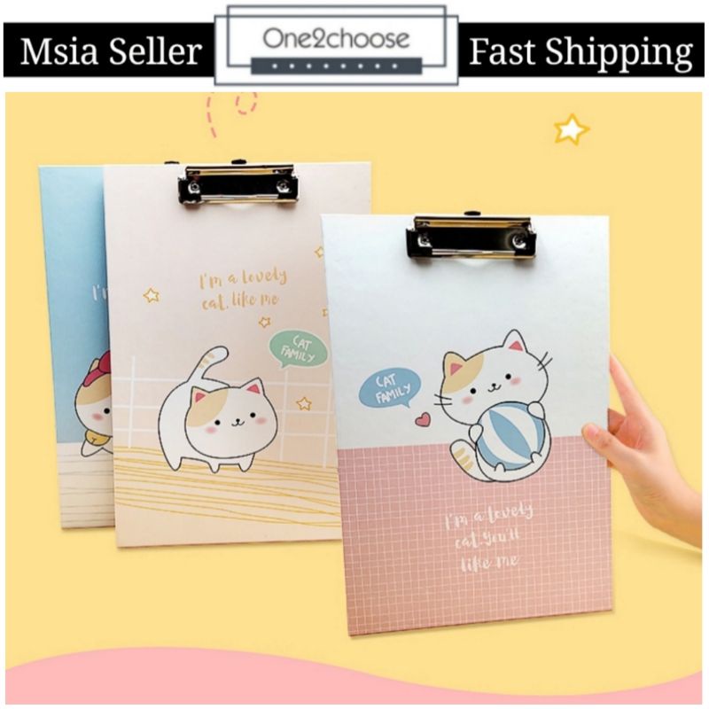 [New] Cartoon ClipBoard A4 Size metal clip board Stationery School ...