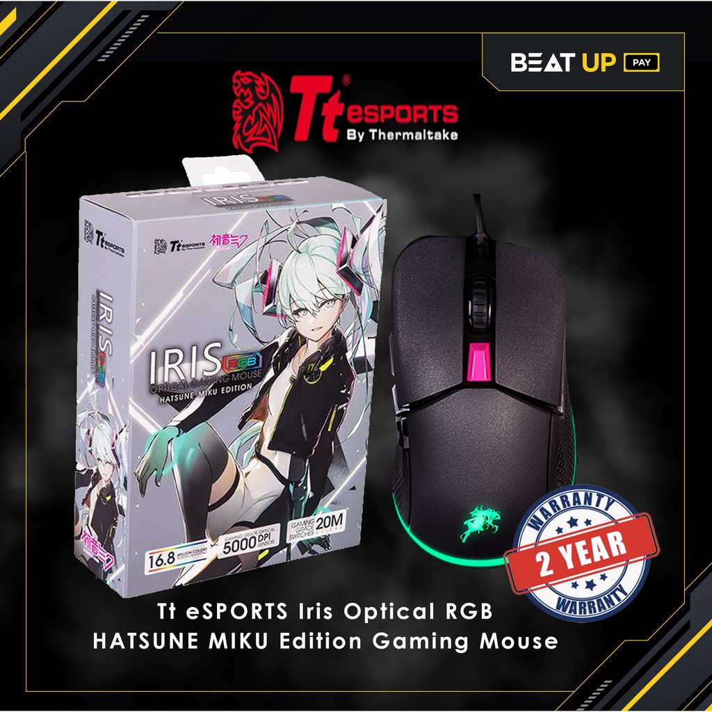 Tt eSPORTS Iris Optical RGB HATSUNE MIKU Edition Gaming Mouse | Shopee ...